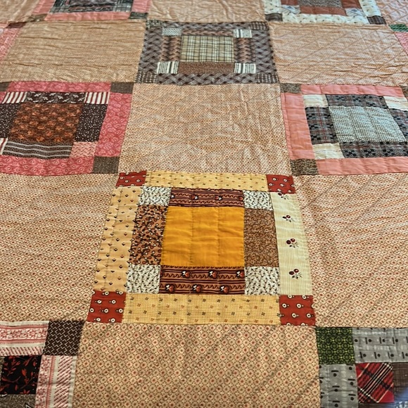 Vintage circa 1890’s signed Quilt “Nine Patch Variation” - Picture 2 of 16